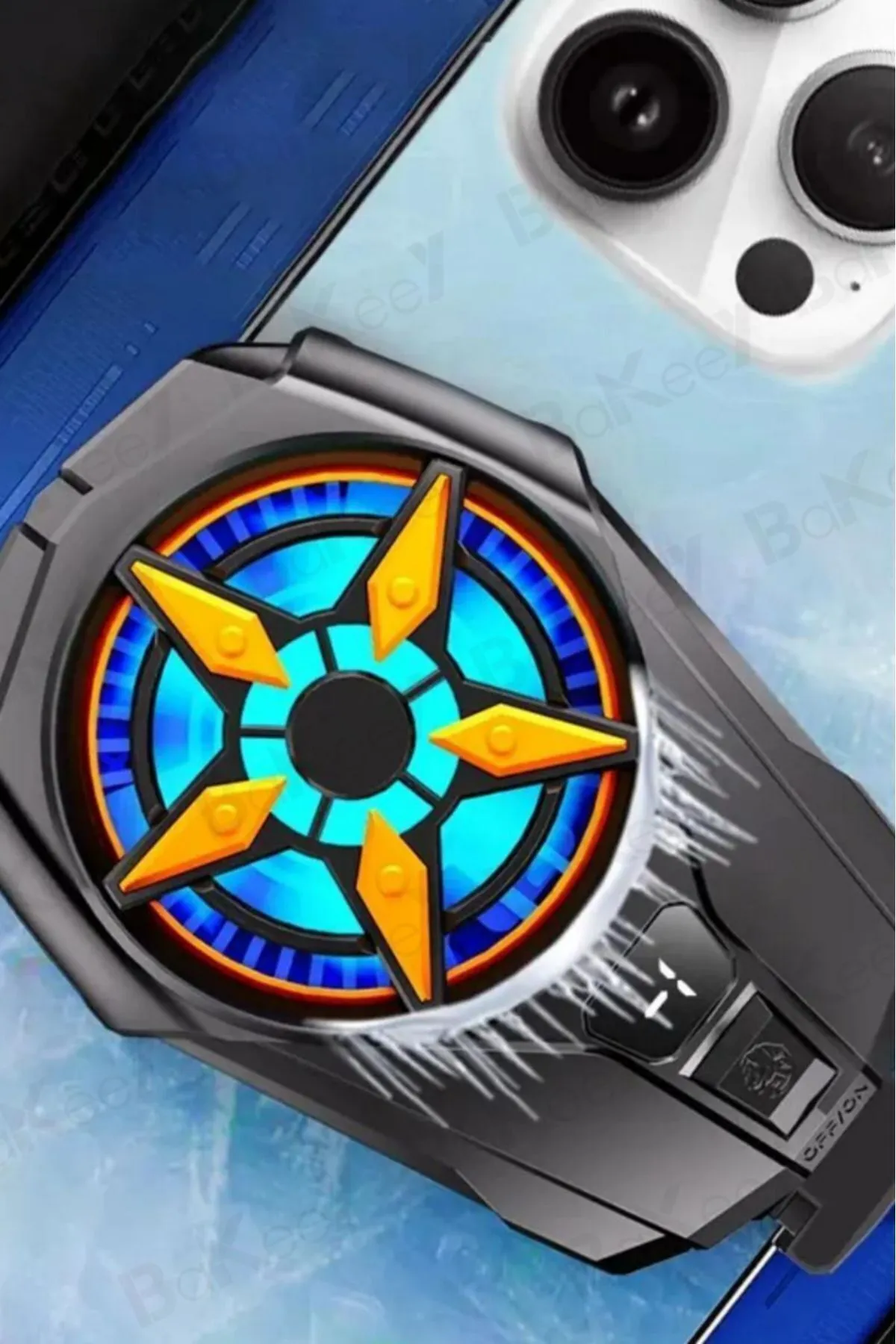 Bilişim Burada SL-09 Telefon Fan Işıklı Cep Telefonu Soğutma Fanı Radyatör Soğutucu
